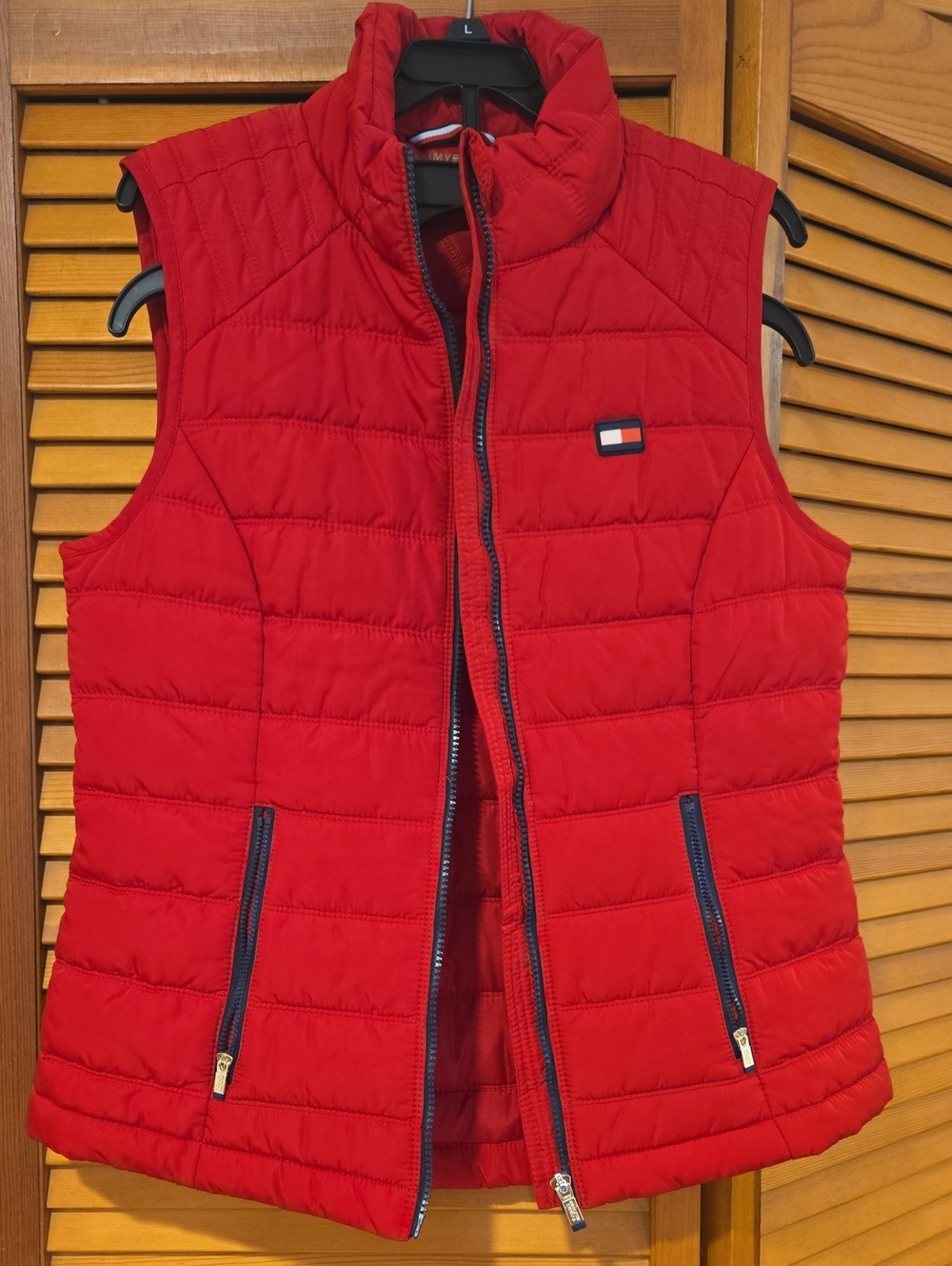 Tommy Hilfiger Red Quilted Puffer Vest